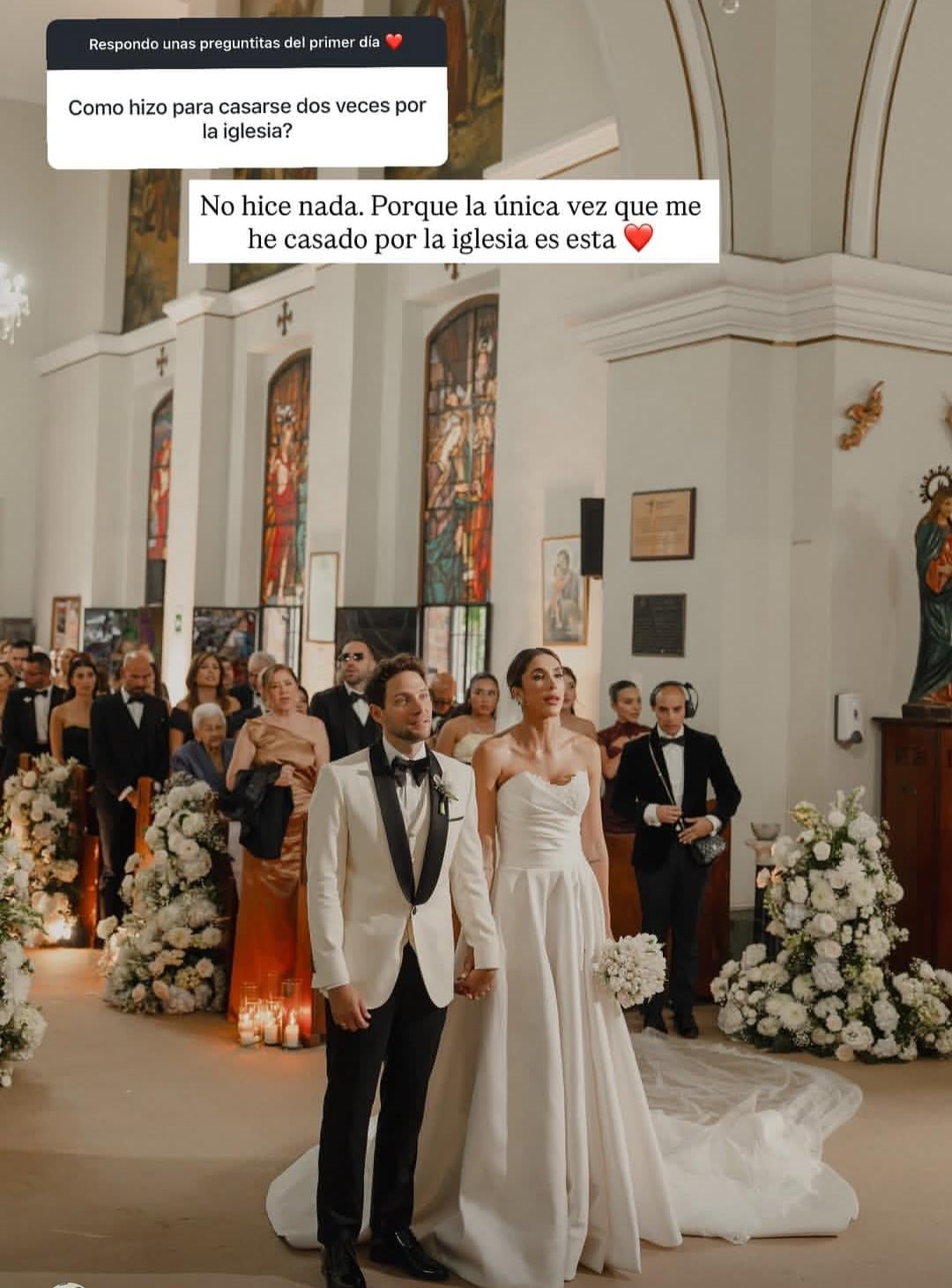 La boda de Daniela Ospina con Gabriel Coronel es la primera en la iglesia - crédito Daniela Ospina / Instagram