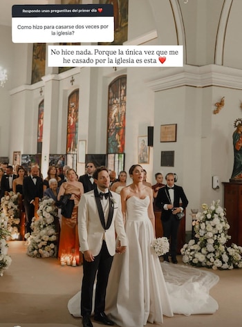 La boda de Daniela Ospina con Gabriel Coronel es la primera en la iglesia - crédito Daniela Ospina / Instagram