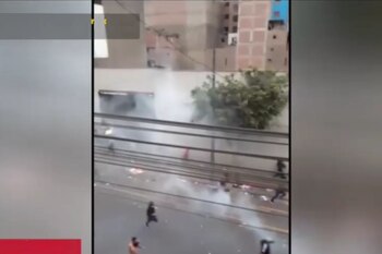 Los efectivos policiales tuvieron que