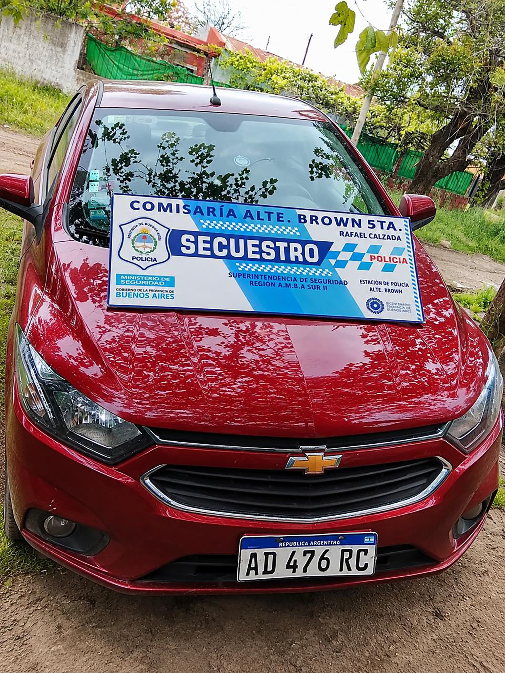 El otro auto en el que intentaron escapar