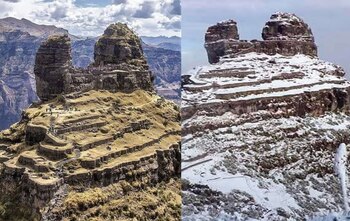 Waqrapukara, en distintas épocas del