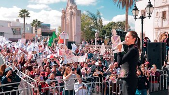 La aspirante a la presidencia