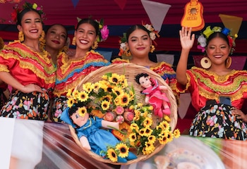 Las festividades de Santo Domingo de Guzmán comenzaron en Managua con la bajada de la imagen hacia el antiguo centro de la ciudad. (Foto cortesía Viva Santo Domingo)