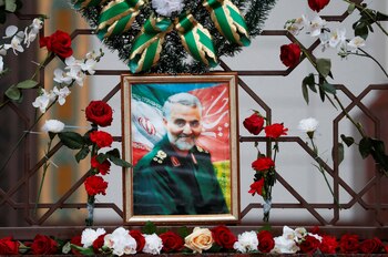 Retrato del general Qassem Soleimani,