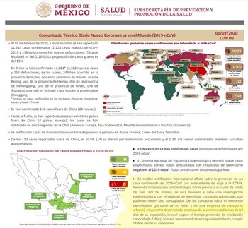 Parte del comunicado emitido por la Secretaría de Salud (Foto: captura de Pantalla)