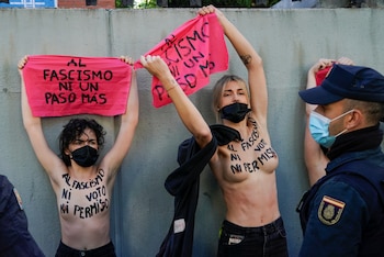 Integrantes del grupo feminista FEMEN
