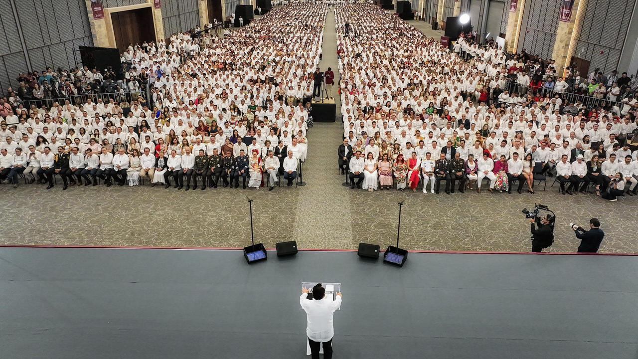 El gobernador de Yucatán, Joaquín Díaz Mena, presentó su primer informe de gobierno con énfasis en programas sociales, mejora de infraestructura, impulso al campo y acciones de seguridad en todo el estado. (Especial)