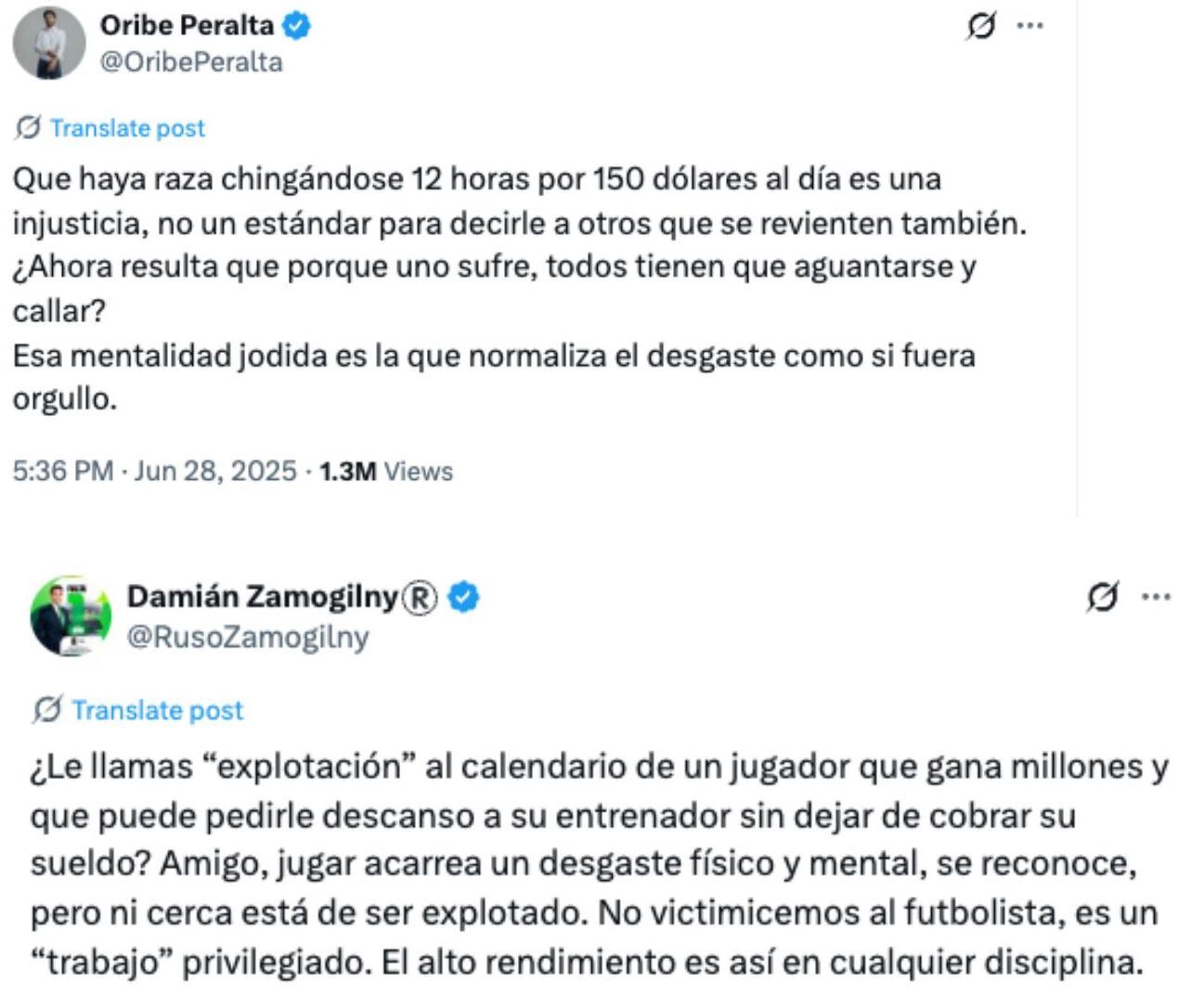 Oribe Peralta arremetió contra el argentino. (@RusoZamogilny)
