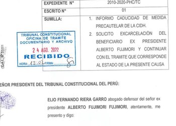 Recurso presentado por la defensa