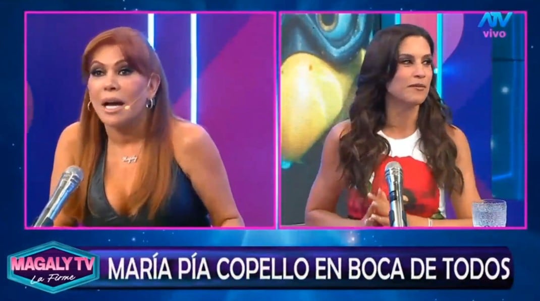 María Pía Copello revela quién, según ella, estaría cerca de llegar a ATV y Magaly responde al instante. Captura: Magaly TV La Firme.
