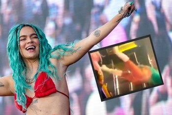 Karol G: la aparatosa caída