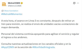 Avance en tiempo real de