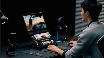 Claves de las nuevas pantallas duales de ASUS con Nvidia: desde bisagras ultrarresistentes hasta teclados desmontables