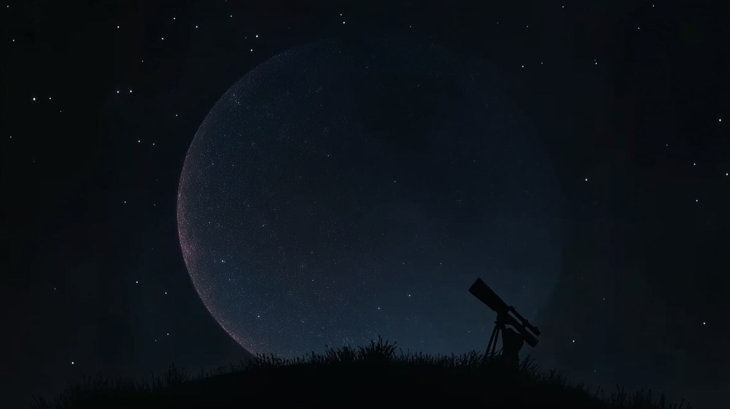 El cielo oscuro durante la luna nueva, resaltando las estrellas y el misterio de esta fase lunar. - (Imagen Ilustrativa Infobae)