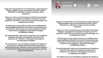 Declaração de Michelle Onetto, ex-integrante da Zaca TV.