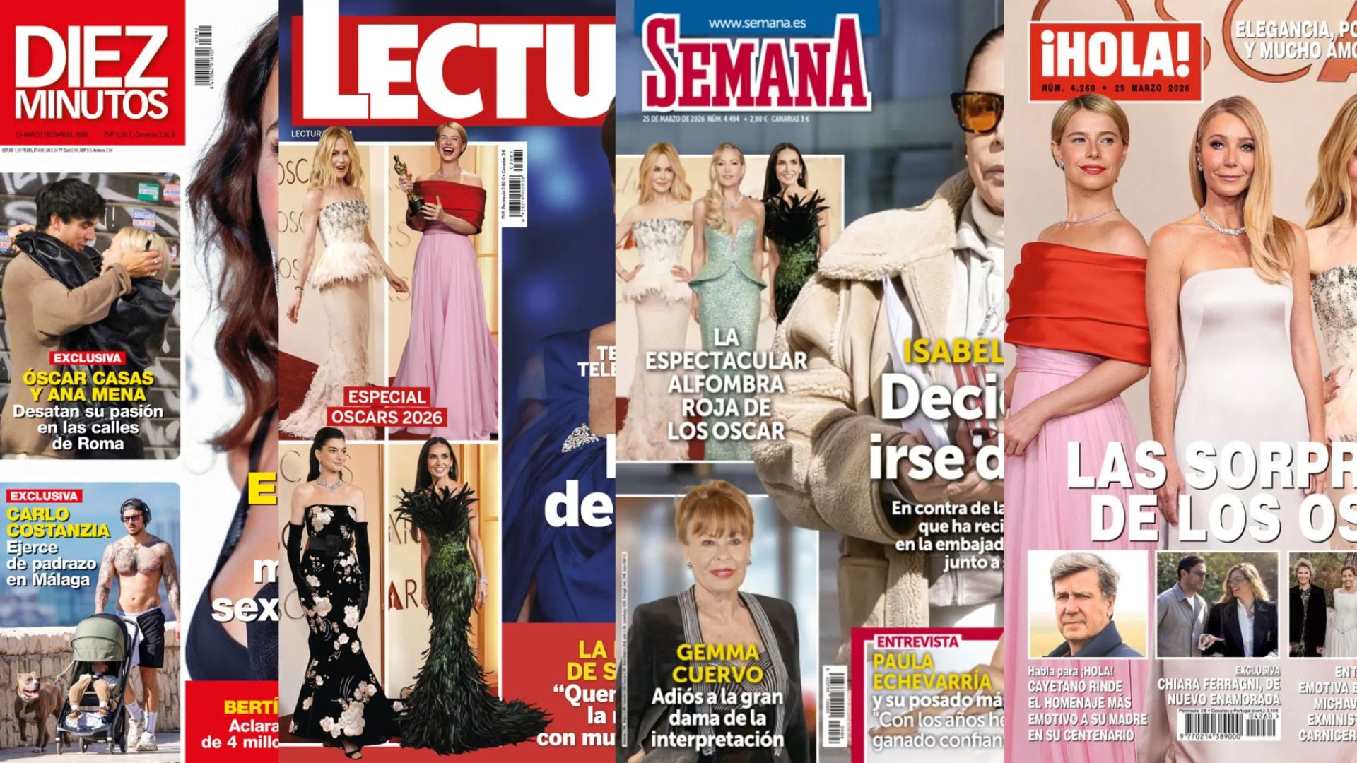 Portadas de las revistas del 18 de marzo.