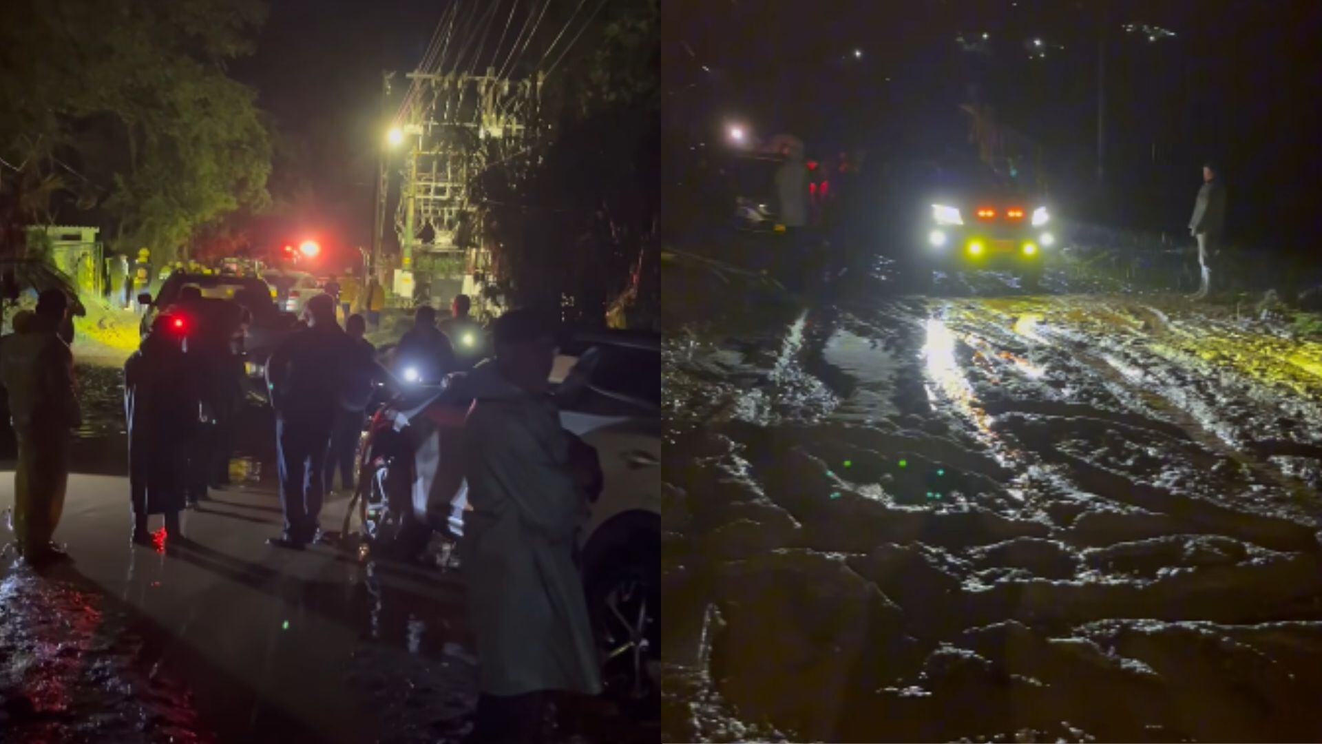 Un vehículo fue arrastrado por la corriente en la vereda El Hato durante la creciente súbita, mientras las aguas avanzaban con fuerza. - crédito captura de video