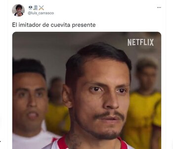 Usuarios reaccionan a aparición de imitador de Christian Cueva en Netflix. (Twitter)