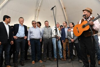 El presidente Macri durante la