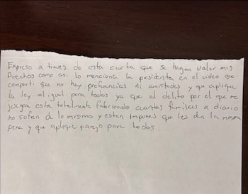 Esta es la carta escrita por el influencer y subida a sus redes sociales (Fb: Fofo Mqz)