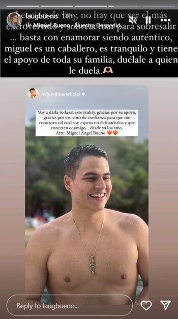 Laura, hermana de Miguel, reposteó