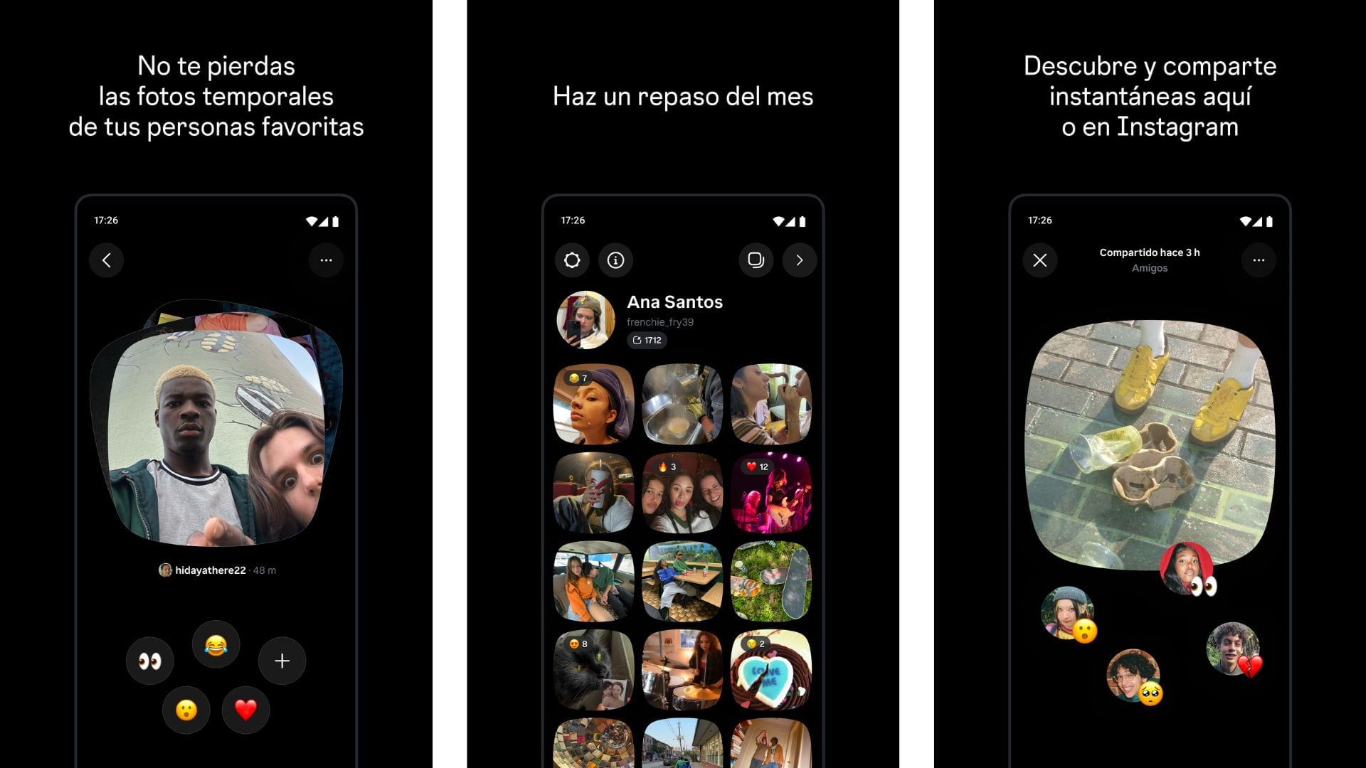 La función Instants de Instagram permite enviar fotos que desaparecen tras ser vistas. (Meta)