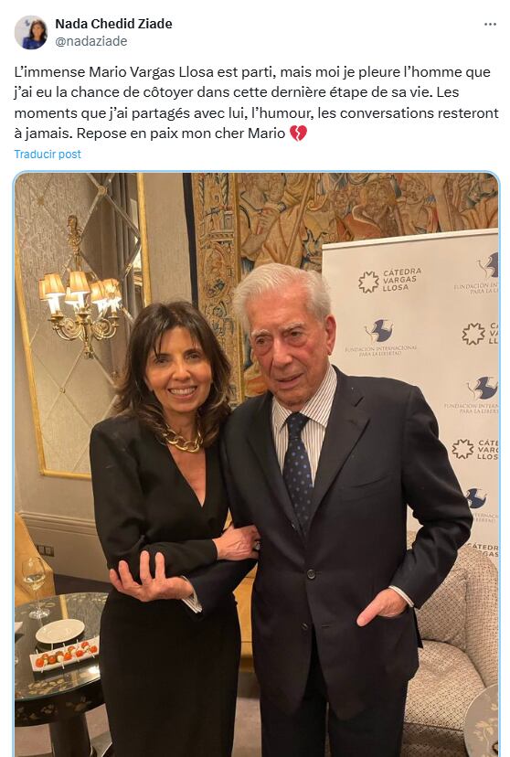 ¿Quién es Nada Chedid? La expareja de Álvaro Vargas Llosa que puso fin a su relación tras la muerte de Mario Vargas Llosa