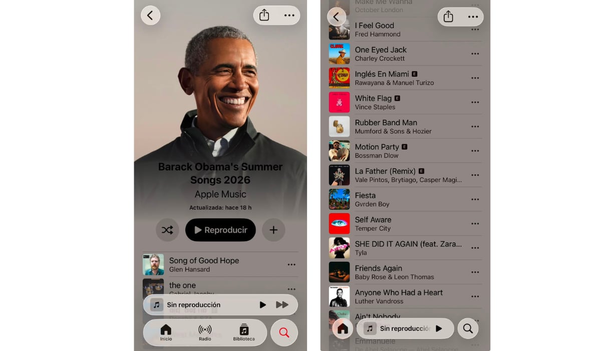 La playlist Barack Obama