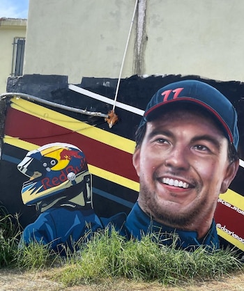 El mural de Checo Pérez