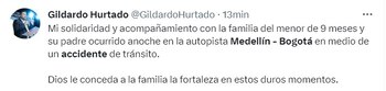 Trino del alcalde de Marinilla, Antioquia, sobre el fatal accidente.