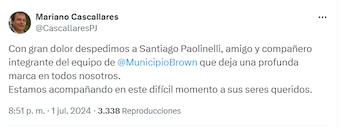 El tuit del intendente de