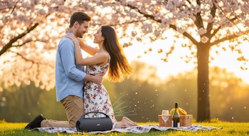 Un altavoz Bluetooth portátil permite