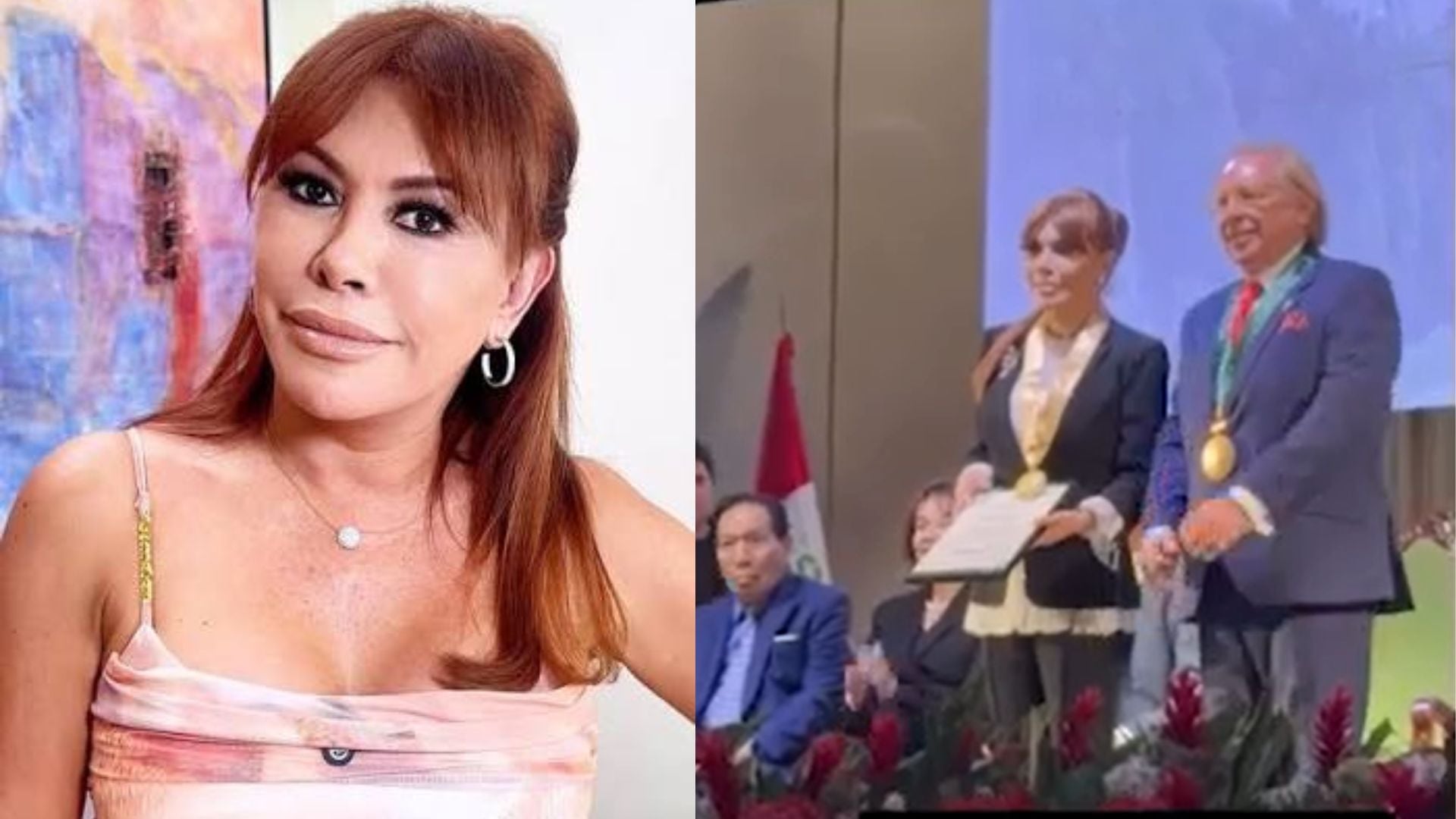 Magaly Medina es homenajeada por la Municipalidad de La Molina: “Acepto esta condecoración con humildad”