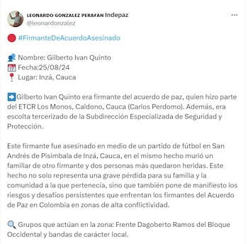 Indepaz asegura que este crimen