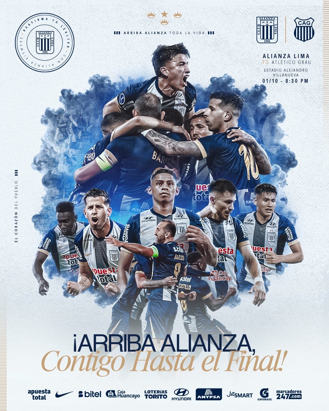 A qué hora juega Alianza Lima vs Atlético Grau por el Torneo Clausura 2025