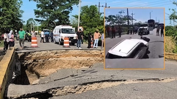Colapsó puente en la vía