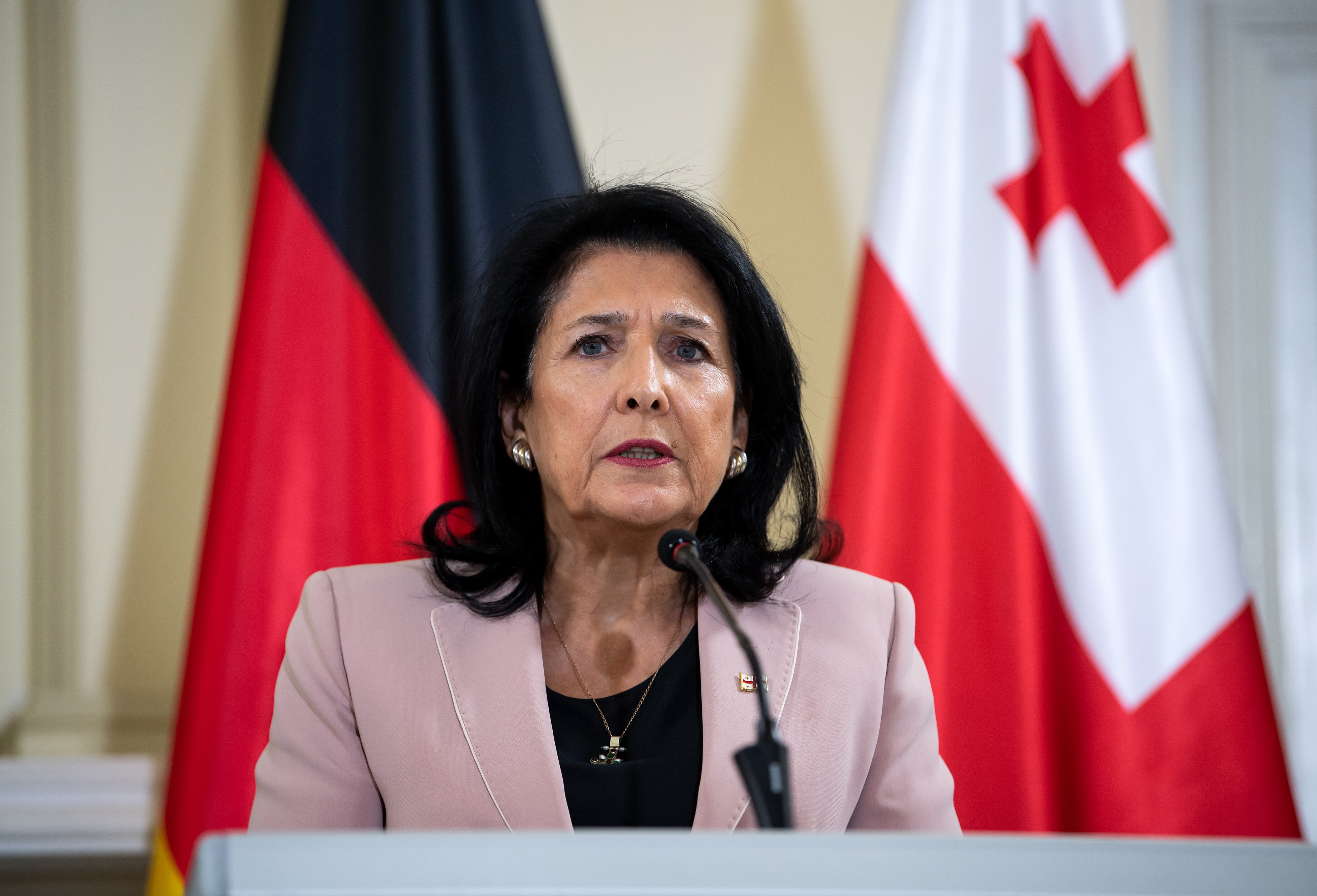 Salomé Zurabishvili llamó a la ciudadanía a manifestarse en defensa del rumbo europeo (Europa Press)