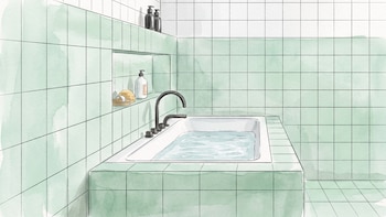 Bañeras con azulejos, la tendencia que volvió a ganar terreno en los baños actuales
