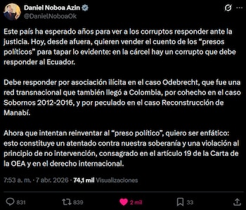 El gobierno rechaza intentos de catalogar como presos políticos a imputados por corrupción.