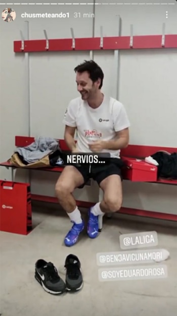 Benjamín Vicuña en el vestuario