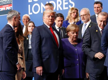 Jens Stoltenberg, Donald Trump, Angela