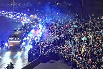 Recibimiento Selección Argentina - Ezeiza - Predio AFA - Drone