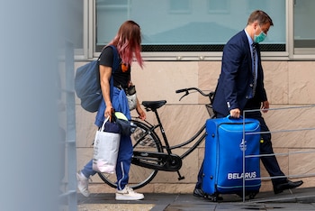 La atleta bielorrusa llegó este