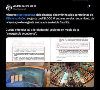 El congresista Forero se despachó