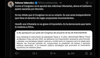 La senadora del Centro Democrático