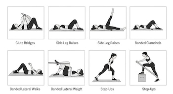 Cada uno de los ejercicios