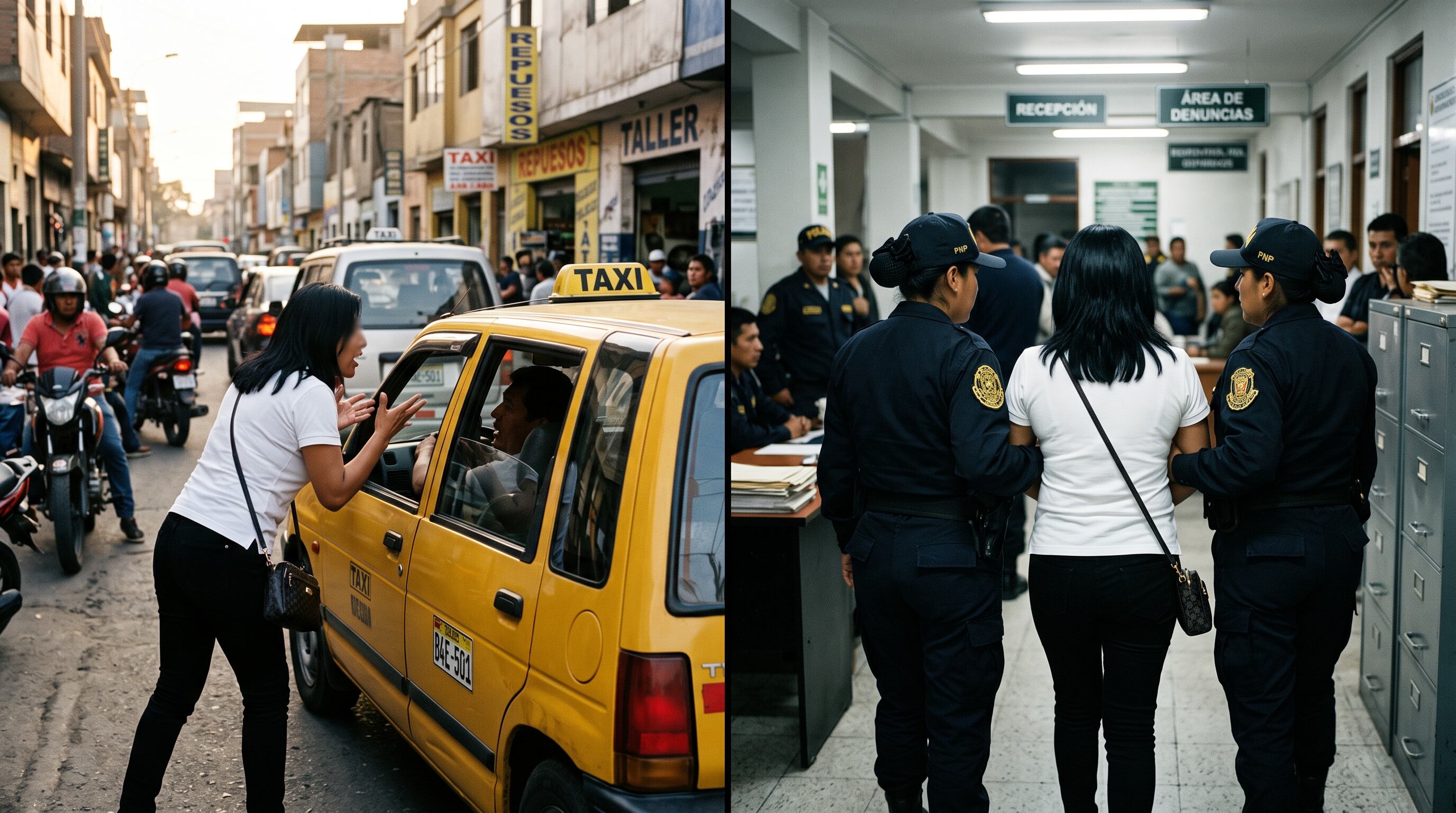 Mujer se niega a pagar un taxi, se enfrenta a policías y termina detenida tras presunta agresión a un agente en La Libertad