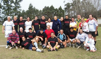 Roberto Fontanarrosa, en la cancha