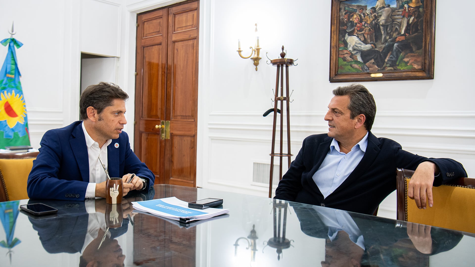Axel Kicillof y Sergio Massa en la gobernación bonaerense