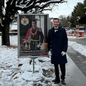 Jonas Lauwiner, el autoproclamado rey de Suiza (Instagram)